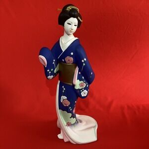 Toyo 15" Tall Japan Geisha Women /Ceramic Figurine Statue /Kimono FLAW [No Hand]